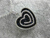 LARGE 1.69CT DIAMOND & AAA SAPPHIRE 18KT WHITE & BLACK GOLD MULTI HEART PENDANT