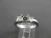 ESTATE .44CT DIAMOND 14KT WHITE GOLD 3 STONE SEMI MOUNT ENGAGEMENT RING #22464