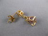 1.90CT AAA CITRINE & AMETHYST 14KT YELLOW GOLD ROUND & TRILLION EARRINGS #27406
