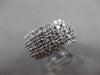 ESTATE LARGE 1.50CT ROUND DIAMOND 14KT WHITE GOLD 5 ROW COCKTAIL RING #21176