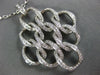 ESTATE LARGE 1.02CT DIAMOND 18KT WHITE GOLD MULTI LINK LOVE KNOT FLOWER PENDANT