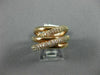 ESTATE WIDE 1.03CT DIAMOND 14KT ROSE GOLD 3D CLASSIC MULTI ROW ANNIVERSARY RING