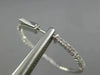 ESTATE LARGE .83CT DIAMOND 14K WHITE GOLD 3D DOUBLE SIDED HOOP HANGING EARRINGS