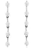 .51CT DIAMOND 14KT WHITE GOLD CLASSIC 5 STONE BY THE YARD BAR HANGING EARRINGS