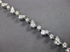 ESTATE 3.84CT DIAMOND 14K WHITE GOLD 3D ROUND CLASSIC MULTI LEAF TENNIS BRACELET