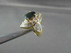 ANTIQUE LARGE 5.70CT DIAMOND & AAA EXTRA FACET SAPPHIRE 18KT YELLOW GOLD RING