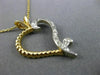 ESTATE .17CT DIAMOND 14K TWO TONE GOLD CLASSIC FILIGREE OPEN HEART PENDANT 21495