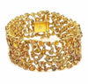 LARGE 33.48CT MULTI COLOR DIAMOND 18K YELLOW GOLD 3D MULTI SHAPE TENNIS BRACELET