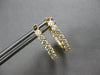 .95CT DIAMOND 18KT YELLOW GOLD 3D ROUND CLASSIC INSIDE OUT HOOP HANGING EARRINGS