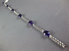 7.04CT DIAMOND & AAA AMETHYST 14KT WHITE GOLD 3D OVAL & ROUND TENNIS BRACELET