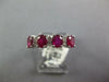 1.77CT DIAMOND & AAA RUBY 14KT WHITE GOLD OVAL & ROUND 4 STONE ANNIVERSARY RING