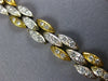 ANTIQUE WIDE 3.0CT DIAMOND 18KT 2 TONE GOLD MARQUISE PAVE TENNIS BRACELET #1491