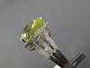 EXTRA LARGE 11.04CT DIAMOND & AAA GREEN AMETHYST 18K WHITE GOLD HEART SHAPE RING