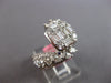 LARGE 1.90CT DIAMOND 18KT WHITE GOLD ROUND BAGUETTE & PEAR SHAPE ENGAGEMENT RING
