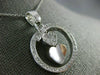 ESTATE .70CT DIAMOND 14K WHITE GOLD CIRCLE OF LIFE DOUBLE HEART LOVE PENDANT 504