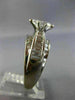 EXTRA WIDE 1.45CT ROUND & BAGUETTE DIAMOND 14KT WHITE GOLD 3D ENGAGEMENT RING