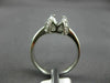 ANTIQUE DIAMOND 14K WHITE GOLD 3D ROUND FLOWER SEMI MOUNT ENGAGEMENT RING #14766