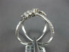 ESTATE LARGE .58CT DIAMOND 14KT WHITE GOLD MULTI LEAF CRISS CROSS INFINITY RING