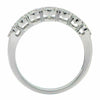 ESTATE .75CT DIAMOND 18K WHITE GOLD SEMI ETERNITY CIRCULAR HALO ANNIVERSARY RING