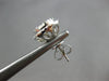 LARGE 2.03CT DIAMOND 18KT WHITE GOLD CLUSTER INVISIBLE FLOWER HALO STUD EARRINGS