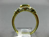 WIDE 1.73CT DIAMOND & AAA EMERALD 18KT YELLOW GOLD FLOWER ENGAGEMENT RING #1456