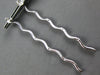 LARGE 1.0CT DIAMOND 14KT WHITE GOLD 3D CLASSIC ELONGATED WAVE HANGING EARRINGS