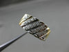 ANTIQUE .32CT OLD MINE DIAMOND 14KT 2 TONE GOLD WEDDING ANNIVERSARY RING #17243