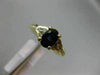 ESTATE 1.33CT DIAMOND & AAA OVAL SAPPHIRE 14K YELLOW GOLD FLOWER ENGAGEMENT RING