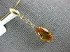 2.58CT DIAMOND & AAA CITRINE 14KT YELLOW GOLD MARQUISE & ROUND FLOATING PENDANT