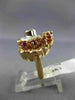 ANTIQUE 1.45CT DIAMOND & RUBY 14KT ROSE & WHITE GOLD FLOWER COCKTAIL RING #1968