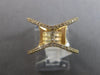 ESTATE WIDE .33CT DIAMOND 14KT YELLOW GOLD CLASSIC DOUBLE V SHAPE BAR FUN RING