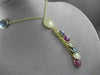 ANTIQUE 36.0CT EXTRA FACET MULTI COLOR SAPPHIRE 14KT YELLOW GOLD LARIAT NECKLACE