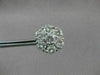 ESTATE LARGE 2.17CT DIAMOND 14KT WHITE GOLD FLOWER CLUSTER EARRINGS CUTE! #2860