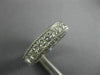 LARGE 3.20CT DIAMOND 14KT WHITE GOLD MILGRAIN ETERNITY WEDDING ANNIVERSARY RING