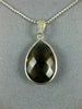 ESTATE 4.0CT AAA SMOKEY TOPAZ 14K WHITE GOLD 3D CLASSIC BEZEL PEAR SHAPE PENDANT