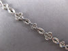 ESTATE 2.74CT DIAMOND 14KT WHITE GOLD ROUND 4 LEAF CLOVER FLOWER TENNIS BRACELET