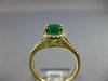 LARGE 1.40CT DIAMOND & AAA EMERALD 14KT YELLOW GOLD 3D OVAL HALO ENGAGEMENT RING