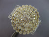 MASSIVE 13.22CT DIAMOND 14K 2 TONE GOLD 3D FLOWER CUFF COCKTAIL BANGLE BRACELET