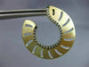 ESTATE LARGE .83CT DIAMOND 14KT YELLOW GOLD ETOILE CIRCULAR OPEN FLAME EARRINGS