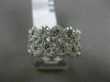 ESTATE 1.66CT DIAMOND 14KT WHITE GOLD 2 ROW FILIGREE SEMI ETERNITY WEDDING RING