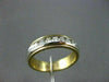 ESTATE WIDE .45CT DIAMOND 14K Y&W GOLD CHANEL SET ANNIVERSARY WEDDING RING #1285