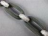 ESTATE LARGE & LONG 1.50CT DIAMOND 14KT WHITE GOLD OVAL LINK FUN TENNIS BRACELET