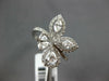 LARGE 1.22CT DIAMOND 18K WHITE GOLD ROUND MARQUISE & PEAR SHAPE FLOWER LOVE RING