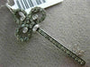 ESTATE LARGE .50CT WHITE & CHOCOLATE FANCY DIAMOND 14K WHITE GOLD 3D KEY PENDANT