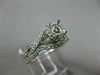 ESTATE WIDE .62CT DIAMOND 14KT WHITE GOLD SEMI MOUNT WEDDING ENGAGEMENT RING SET