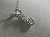 ESTATE .40CT ROUND CUT DIAMOND 18KT WHITE GOLD SOLITAIRE FLOATING PENDANT #6317