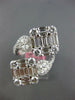 LARGE 3.47CT DIAMOND 18K WHITE GOLD MULTI SHAPE INVISIBLE HEART CRISS CROSS RING