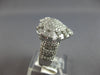 LARGE 1.45CT DIAMOND 14KT WHITE GOLD 3D ROUND & BAGUETTE HEART SHAPE LOVE RING