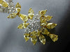 ESTATE LARGE 9.1CT WHITE & FANCY YELLOW DIAMOND 18K GOLD FLOWER HANGING EARRINGS