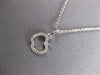 ESTATE SMALL .07CT DIAMOND 14KT WHITE GOLD 3D APPLE FUN FLOATING PENDANT
